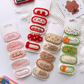 Set Kids Kawaii Princess Hair Accessory Pin Hairpin Crochet Stitch Fruits Designer Hairgrips Cute Cartoon Hair Clip for Children