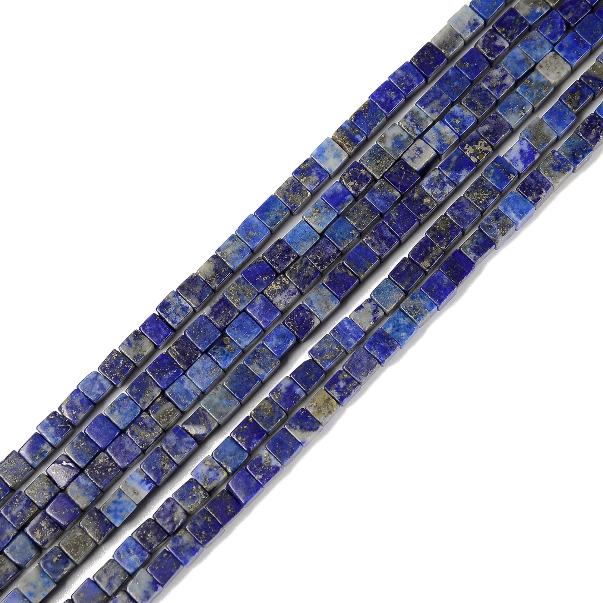 Wholesale 4mm Clear Quartz Lapis Picture Jasper Rhodonite Snowflake Obsidian Crystal Smooth Cube Beads for Jewelry Making DIY