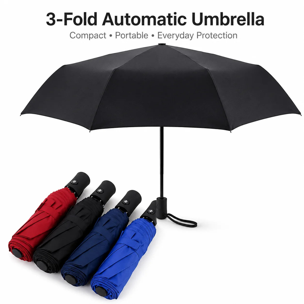 Stock 3 Fold Umbrella Have Many Color for Choose