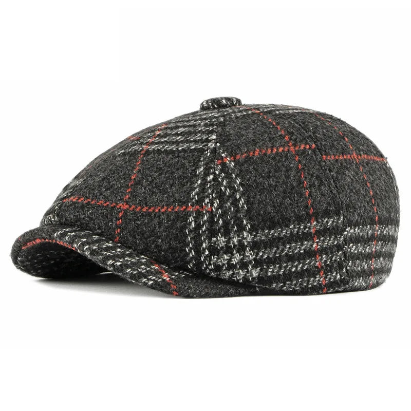 Custom Wholesale Soft Flat Cap Newsboy Hats Men Women Fashion Winter Outdoor Warm Hat Newsboy Beret Ivy Cap