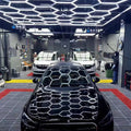 Honeycomb Auto Detailing Products Light Bar Hexagrid Lighting for Car Wash Station Garage Ceiling Design Hexagon Led Lights