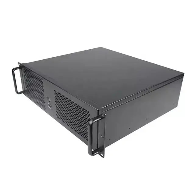 19-inch 2U Black Rack Chassis Shell PC Industrial CNC Aluminum Chassis Case Sheet Metal Manufacturing