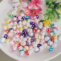 Resin Colorful Mini Mushroom 3D Miniature 6 Dots Scrapbook Crafts DIY Embellishments Phone Decoration