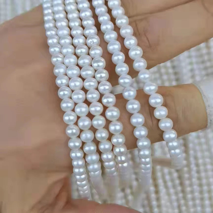 4-5 mm Mini Round Freshwater Pearl Grade AAA Loose in Strand Wholesale Freshwater Pearl Strand