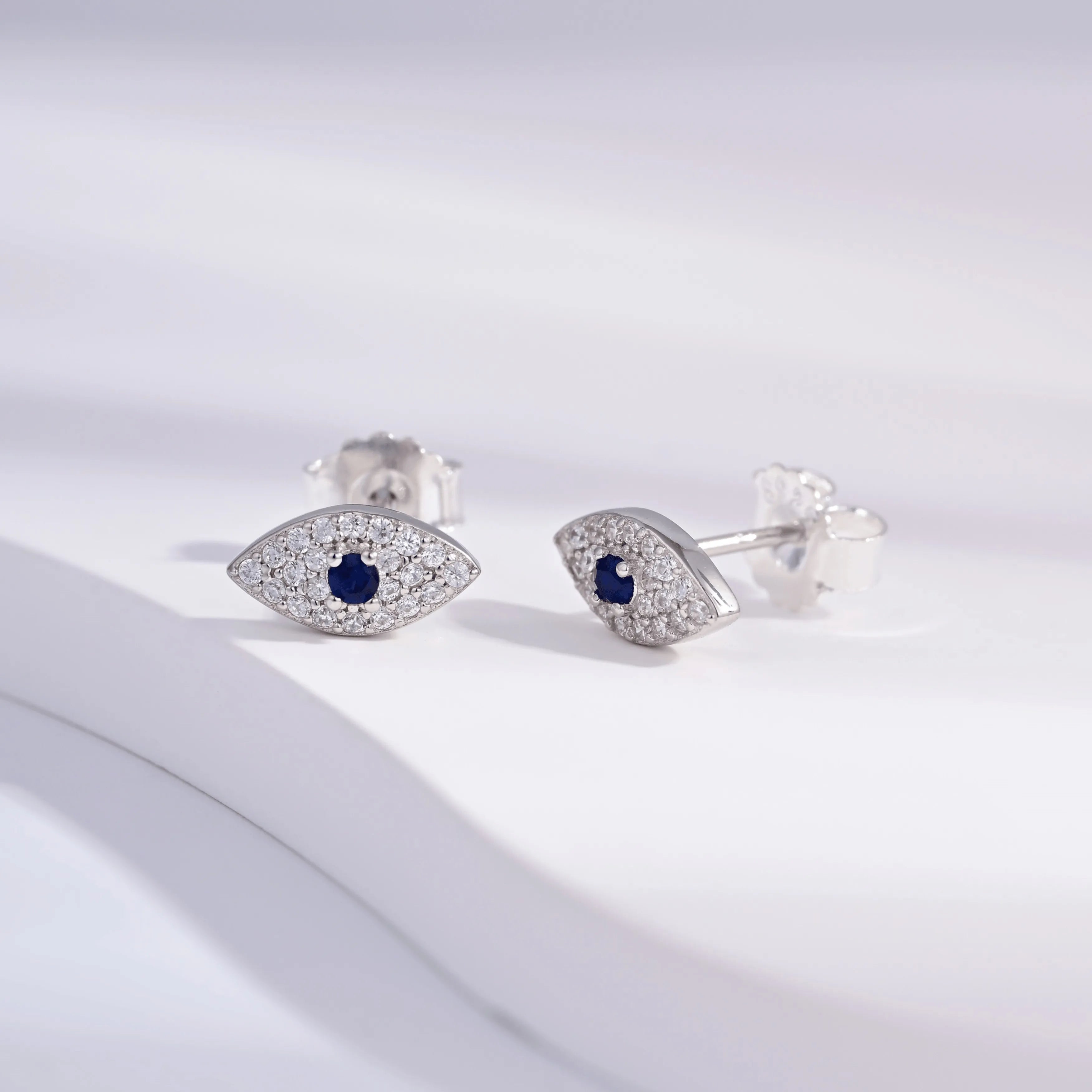 Wholesale Earrings Jewelry Rhodium Plated Cubic Zirconia Devil Eye Earring 925 Sterling Silver Fine Jewelry Earrings