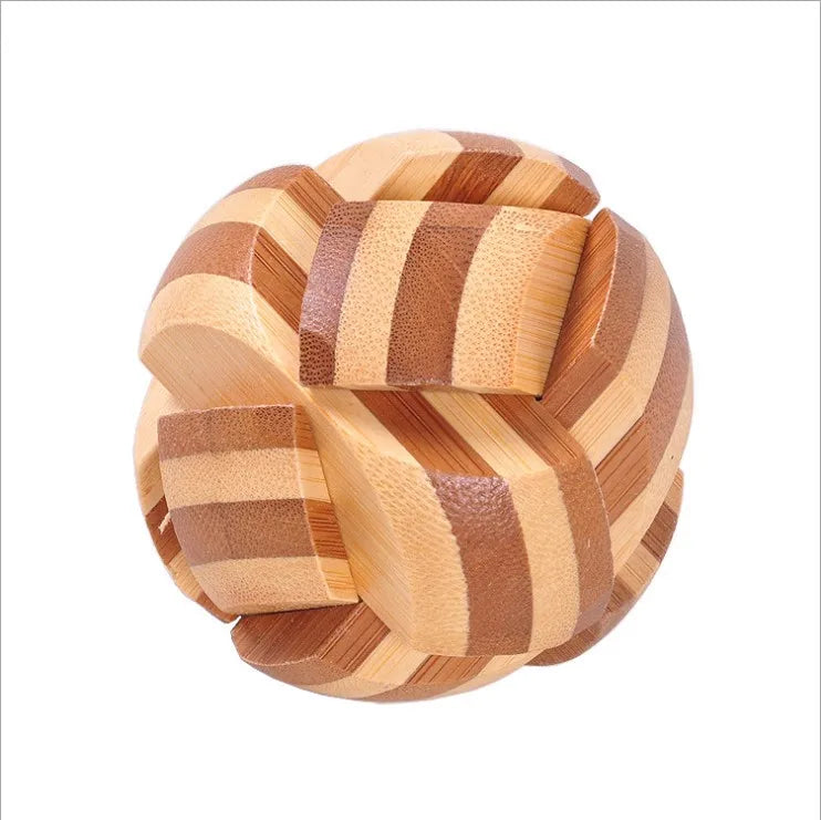 3D Interlocking IQ Brain Teaser Kongming Lock Wooden Jigsaw Puzzle