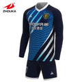 New Football Uniforms Kits Men Soccer Training Jersey Sets Sports Long Sleeve Soccer Jersey  Football   Shirt