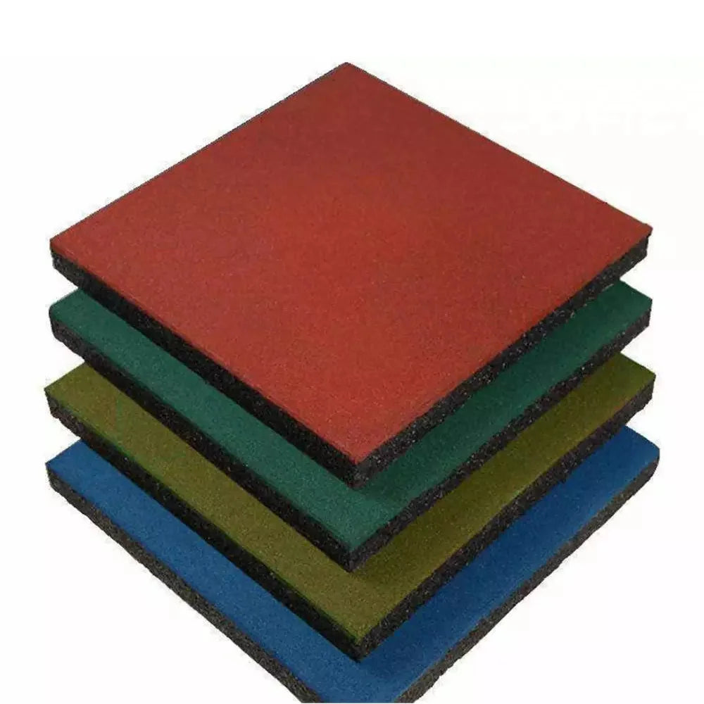 50*50cm/100*100cm Recycled SBR Rubber Flooring Porcelain Durable Elastic Playground Rubber Tiles