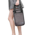 Wholesale 2 Bottle Grey Insulated Canvas Cooler Tote Bag for Wine Shopping Carrying