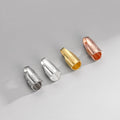 Handmade 925 Sterling Silver Rope Chain Cap Gold Plated End Clasp for Leather Cord Jewelry Making