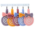 Coral Fleece Soft Lollipop Shape Hanging Hand Towels Home Creative Cute Hand Towels