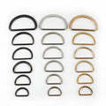 MeeTee F4-7 10-75mm D Shaped Ring Buckle Hardware Alloy Semi-circular Button Bag Strap Connection D Buttons Luggage Accessories