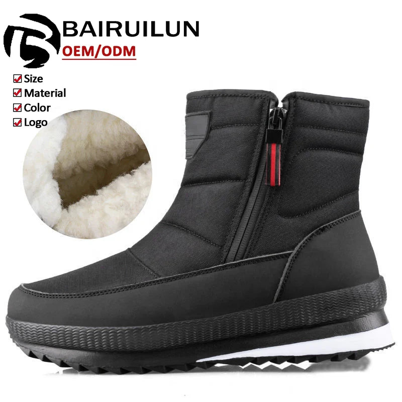 Export China Warm Snow Boots Male Cold Winter Outdoor Non-slip Snow Boots and Thicken Plush Casual Winter Boots