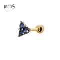 1000S Jewelry  14K  Solid Gold New  Design Earring Fashion Women  14K Real Gold With Sapphire  Stone  Earring
