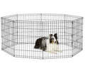 C&C Portable Folding Metal Dog Exercise Pen Breathable Solid Pattern Collapsible Animal Exercise Fence Plastic Material