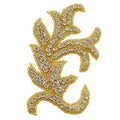 WRA-857 Sewing Crystal Iron on Appliques Rhinestones Crystal Beads Hand Sewn Applique