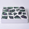 HZ Top Selling Box Packing Natural Raw Material Ruby in Zoisite Stone Green Gemstone