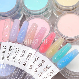 YMJ No Marbling Acrylic Powder Set Custom Jars KG Bag Spring Summer Shimmer Glitter Fast Dry Acrylic Dipping Powder for Nails