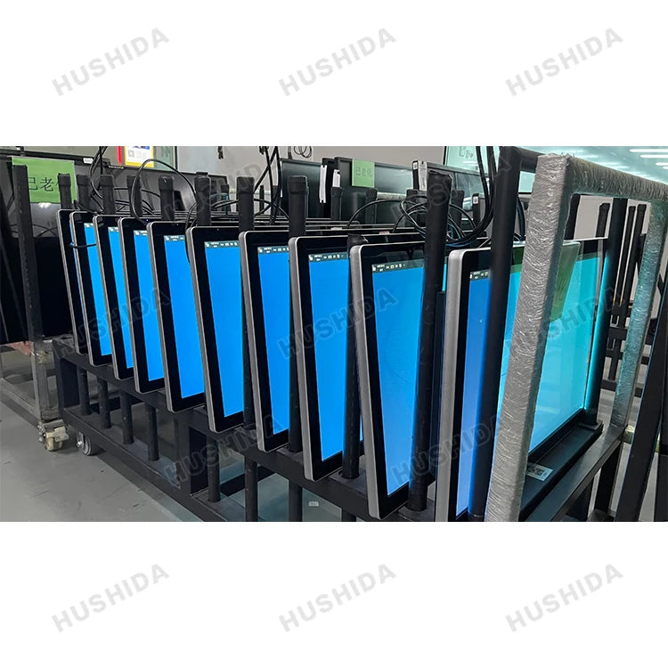 HUSHIDA LCD Ultra Thin High Resolution Wifi Wall Mounted CapacitiveTouch Screen LCD Advertising Display For Retail Store