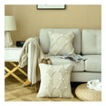 Innermor Bohemian Style Cotton Linen Pillowcase Square Tufted Ball Geometric Cushion Cover Striped Pattern for Hotel Decoration