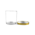 Home Decorate 420ml clear Glass Candle Jar with Metal Lid