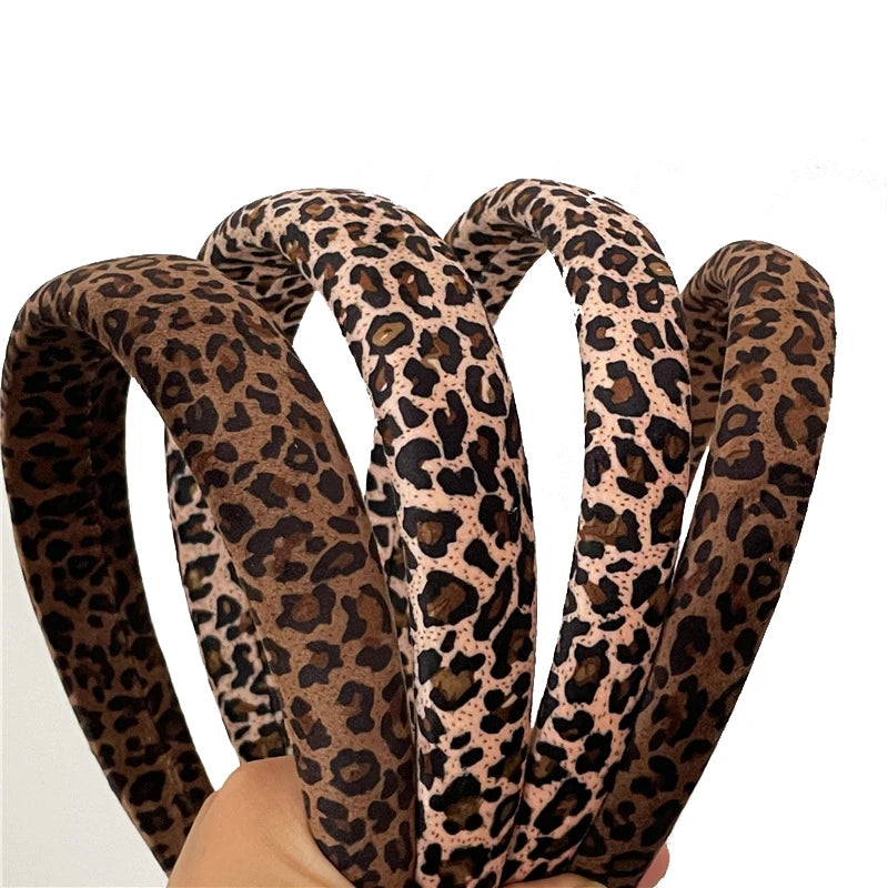 Wholesale Autumn New Vintage Leopard Headbands Classic Elegant Designer Headbands Fashion All-Match Satin Headband
