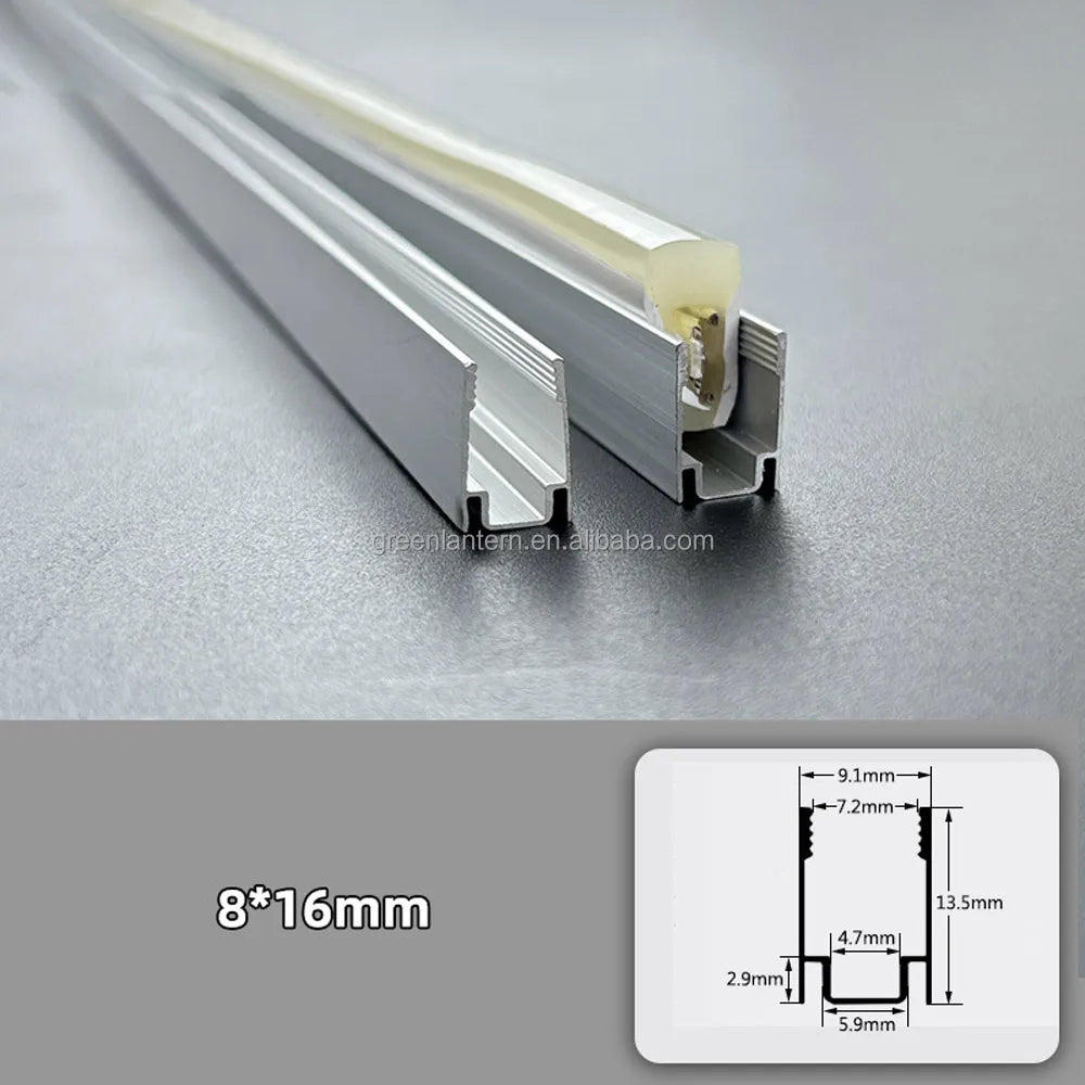 Aluminum Led Channel Track Lighting Parts Accessory DIY Neon Led Strip Light Profile Card Slot Grooved Mounting Light Track 1M