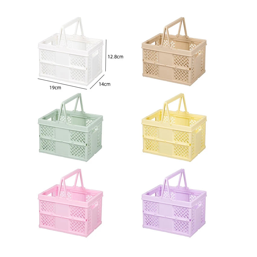 Factory Wholesale Outdoor Portable Plastic Foldable Box Plastic Portable Basket for Storage Plastic Foldable Storage Box