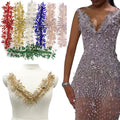 Fashion Luxury Party Dresses 3d Wired Flower Red Light pink 3d Applique for Prom
