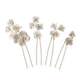 Handmade Elegant Ceramic Flower Pearl Bridal Hair Accessories Wedding Hair Comb Pin Tiara Jewelry Unique Handcrafted Headpiece