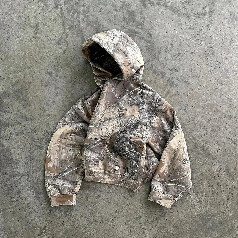 Apparel Manufacturer Hunting Camouflage Hoodie Custom Streetwear Hoodie Full Body Digital Real Tree Print Camouflage Hoodie
