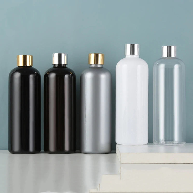 Wholesale Empty Perfume Bottles 500ml Colorful Lotion Pump Bottle Custom Logo Recycled Plastic Lotion Bottle