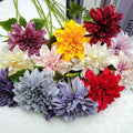 Hot Sale Durable Multi-color Artificial Single Stem Dahlia Flowers Wedding Vase Arrangement for New Year & Chinese New Year