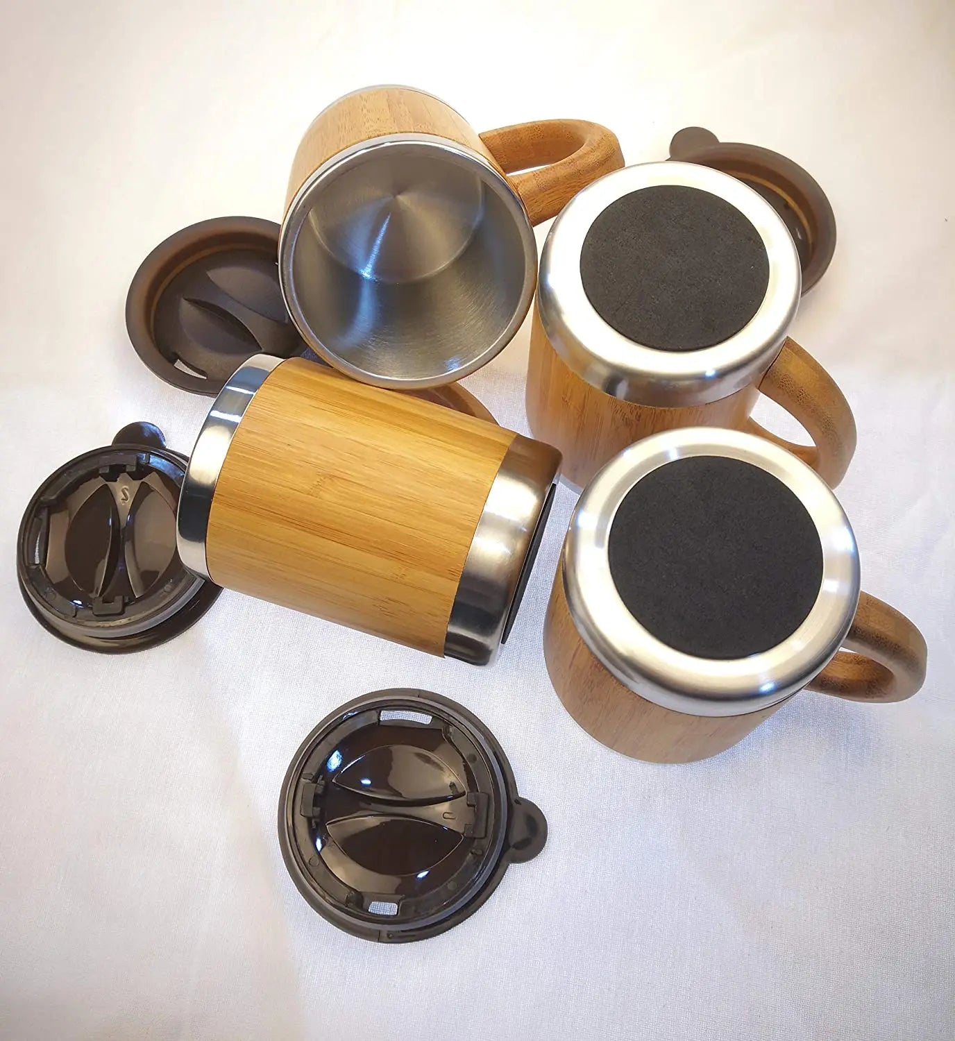 Eco-Friendly Customized Bamboo Travel Coffee Mug with Lid Wholesale Reusable Plastic Drinkware Features Custom Logo