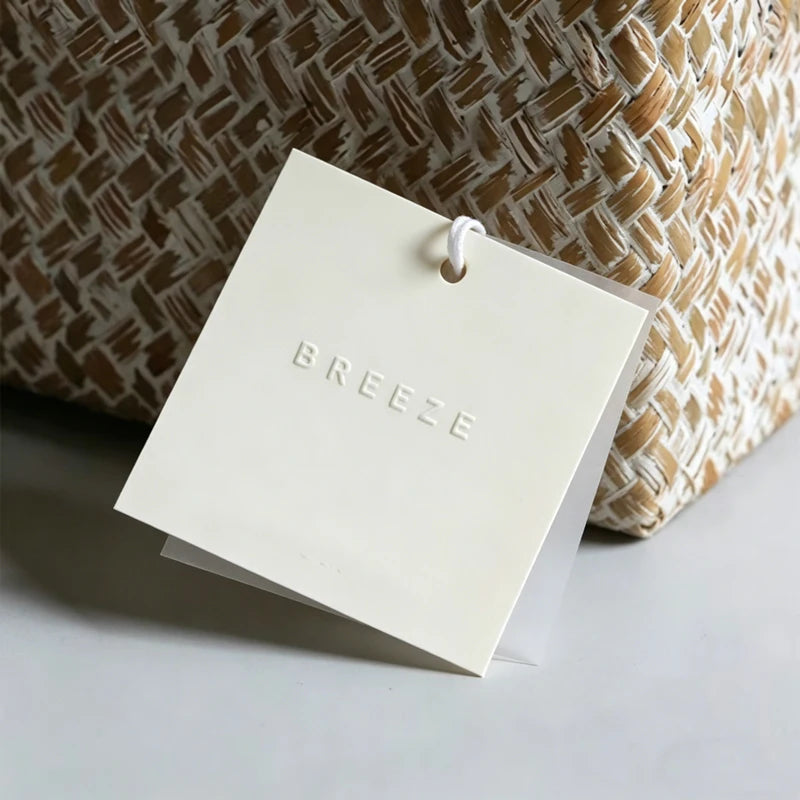 Wholesale Luxury Thick Paper Custom Clothing Embossed Tag Label for Clothing Tops Accessories Children's Adult Top Coat