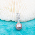 P020933 DIY 7-9mm Natural Freshwater Pearl Pendant Accessory 925 Sterling Silver Engagement Jewelry Necklace for Women