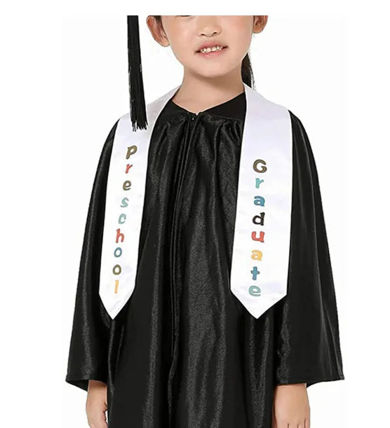 Preschool Kindergarten Printed Graduation Sash Stole Preschool Graduation Sash Satin Gifts for Kids Party