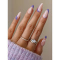 ABS Almond Wave False Nails Press on Stiletto Nails