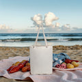Shoulder Handbags Cotton Rope Handles Travel Tote Bag for Women Durable Beach Canvas Bags Custom Grocery Shopping Bag