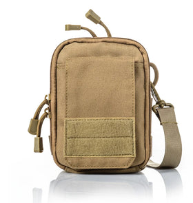 Tactical MOLLE Crossbody Bag Outdoor Waist/Shoulder Pack for Camping & Hiking Waterproof Phone Holster with EDC Organizer