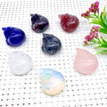 Wholesale Natural Crystal Crafts 4cm Rose Quartz Sleeping Cat Mix Material Animals Obsidian Cat for Home Decoration and Sale