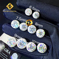 New Arrivals Fashion Style Pass Diamond Tester 4mm-10mm Screw Back Iced Out Man Round VVS1 Moissanite Diamond Hip Hop Earring