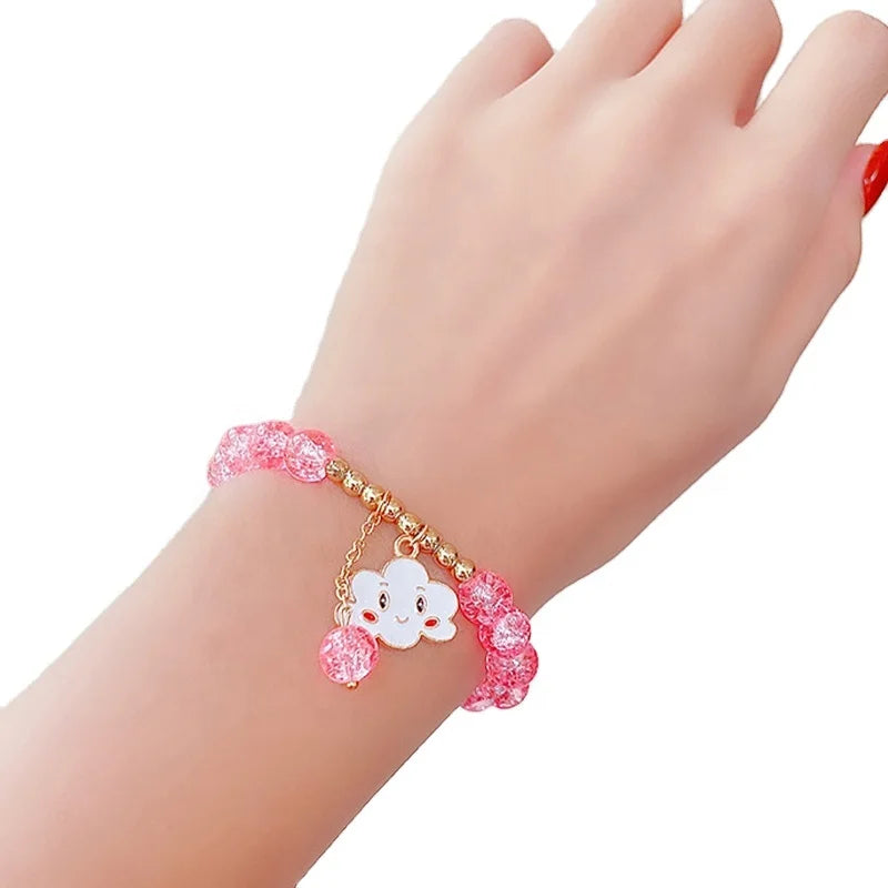 Wholesale Swan Pendant Crystal Beaded Bracelet Animal Pendants Bracelet for Woman Girls