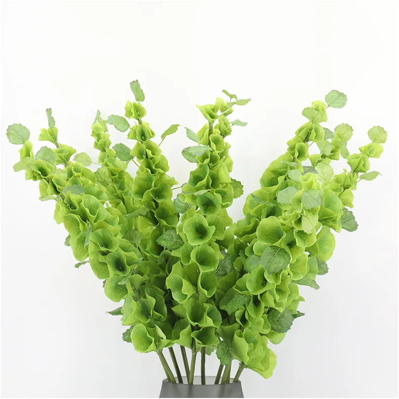 E-20150 Wholesale High Quality Silk Fake Leaf Branches Wedding Shop Hotel Room Decor Artificial Green Leaves for Sale