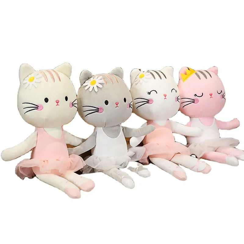 Songshan Toys Custom Kwaii 35cm Cats Peluches Cute Rag Doll Kitten Anime Children Kids Gifts Stuffed Animal Ballet Cat Plush Toy
