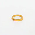 Joolim Stainless Steel Jewelry Wholesale 18K Gold Plated Cambered Surface D Open Ring for Women Fashion Ring