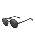 For Men's Retro Round Full Rim Aluminum Magnesium Frame Polycarbonate Lenses Sunglasses Vintage Driving Model N7576