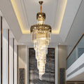 Somke Gary Special Designer Modern Simple Style for Hotel Lobby Large Villa Living Room Long Crystal Chandelier Lighting