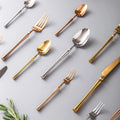 Luxury Metal Gold Flatware PVD Stainless Steel Gold Cutlery Set for Wedding Silverware