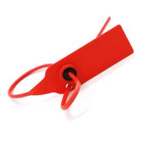 JCPS006 Plastic Seal Lock Red Color Zip Tag Numbered Plastic Seal